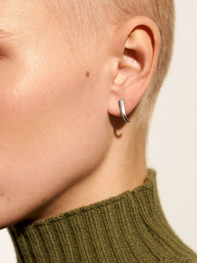 Glenda Stud Earrings - Oxidized SilverBackUpItemsBall Post EarringsLunai Jewelry