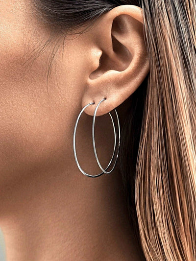 Goldie Hoop Earrings - 925 Silver OxideBackUpItemsbirthday giftLunai Jewelry