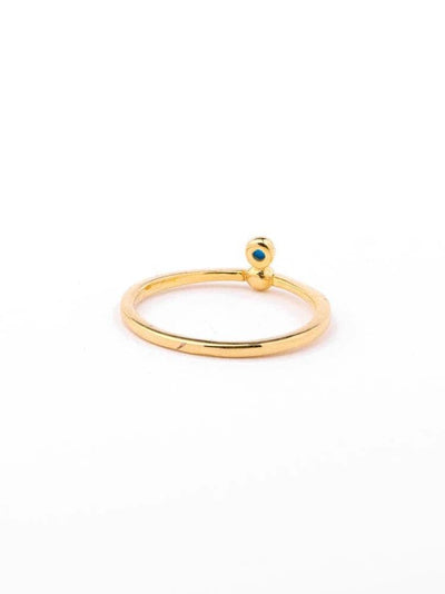Grette Solitaire Turquoise Ring - 24K Gold Vermeil5BackUpItemsBirthstone RingLunai Jewelry