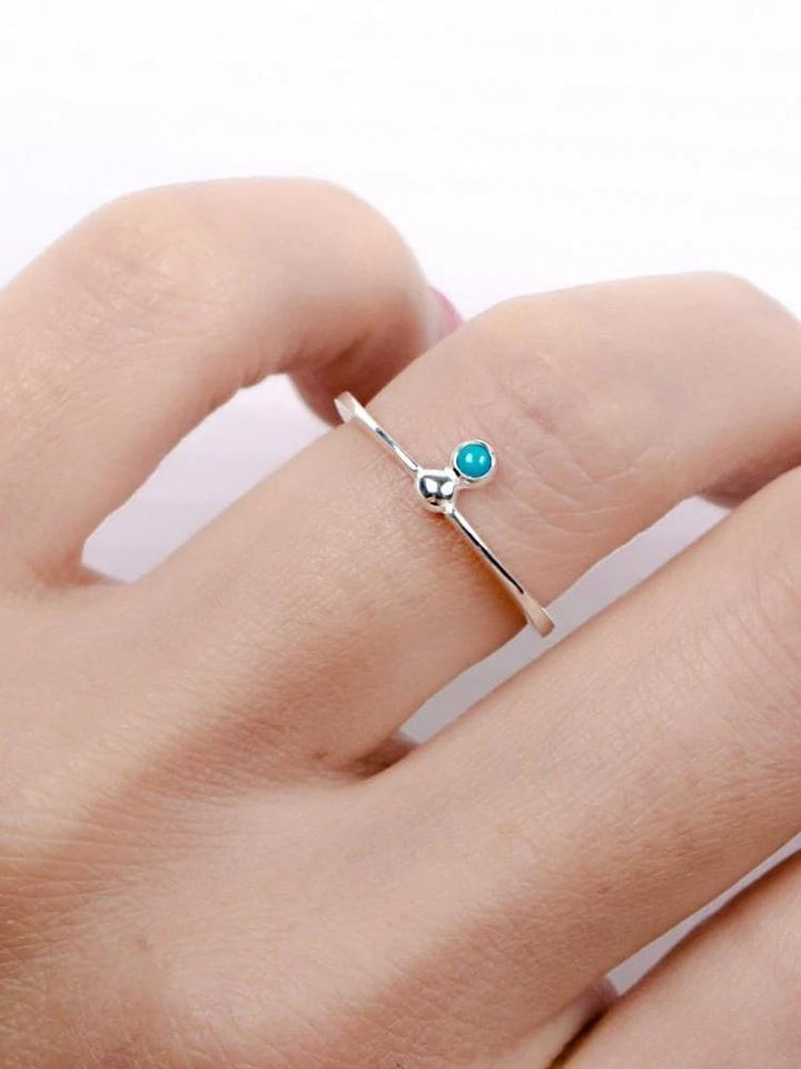 Grette Solitaire Turquoise Ring - 24K Gold Vermeil5BackUpItemsBirthstone RingLunai Jewelry