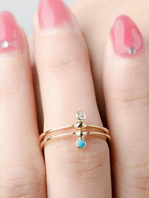 Grette Solitaire Turquoise Ring - 925 Sterling Silver5BackUpItemsBirthstone RingLunai Jewelry