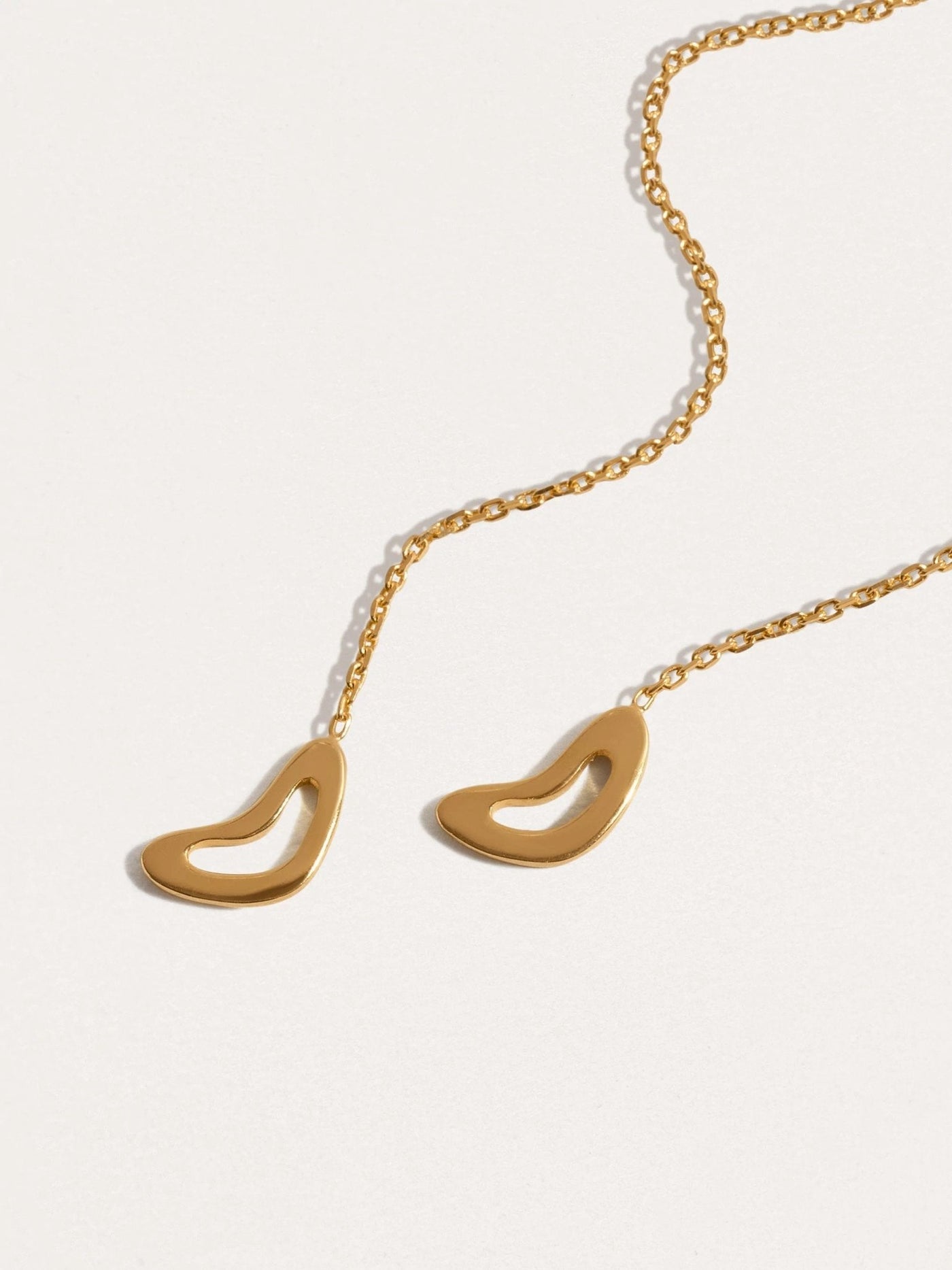 Heart Drop Earrings - 24k Gold PlatedBackUpItemsBar Ear ThreaderLunai Jewelry