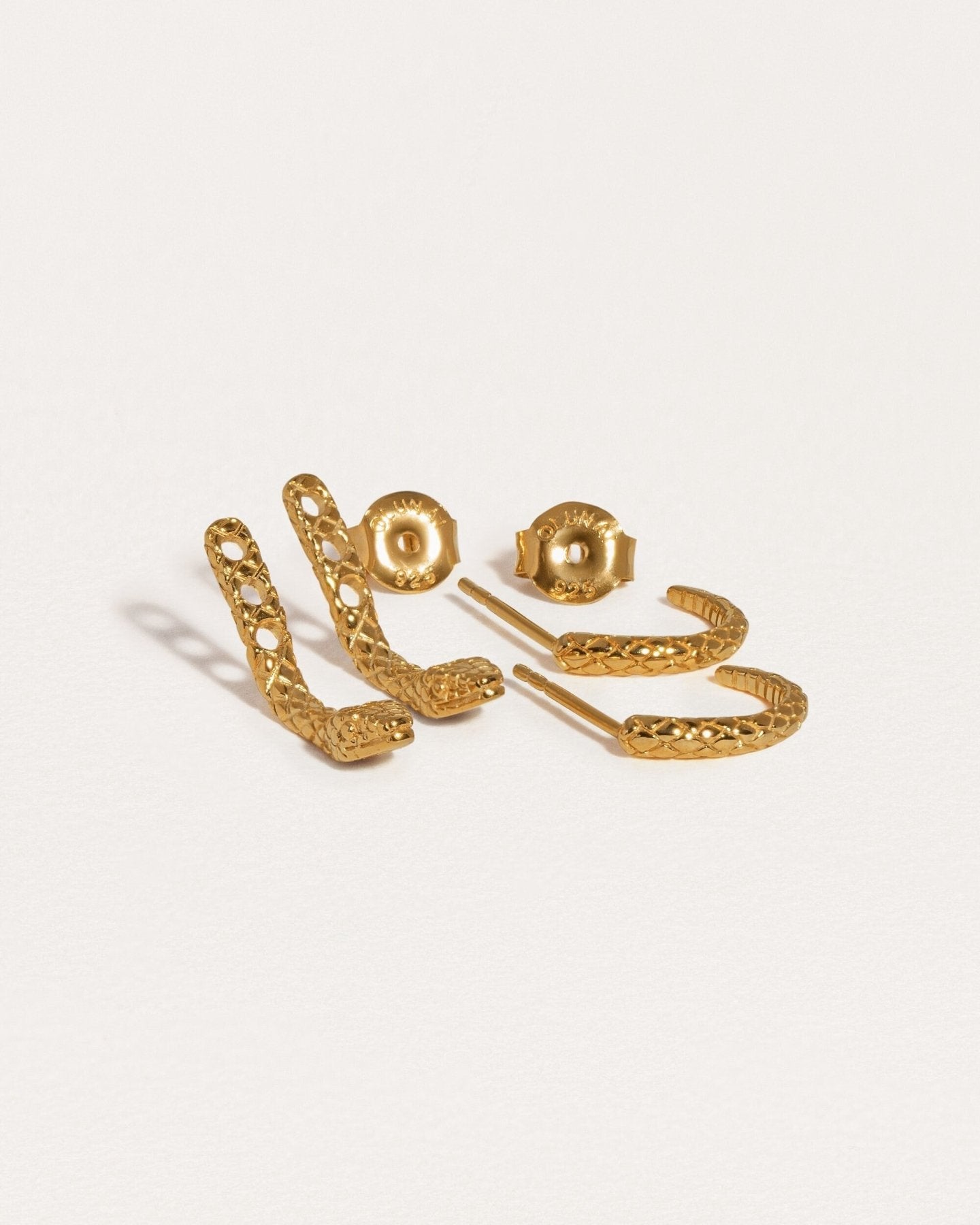 Unax Snake Men’s Earrings - Pair24k Gold PlatedALLAnimal EarringsLunai Jewelry
