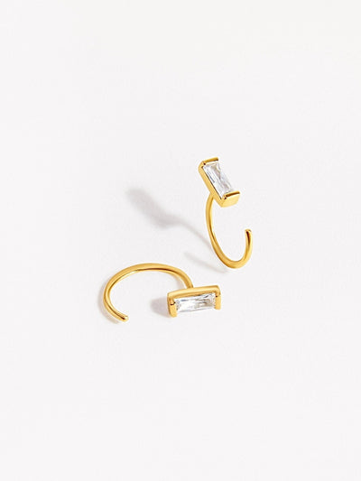 Iva Huggie Hoop Earrings - 24K Gold PlatedBackUpItemsBridesmaid GiftLunai Jewelry