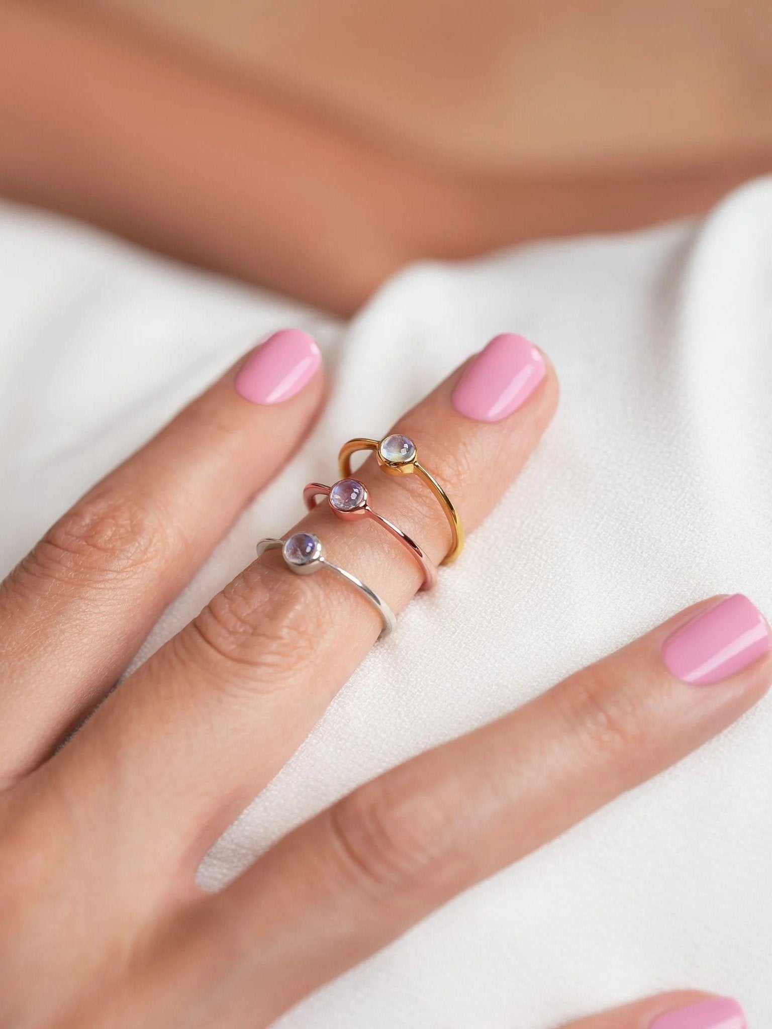 Jaana Small Stacking Ring - 18K Rose Gold Vermeil4BackUpItemsbest friend ringsLunai Jewelry