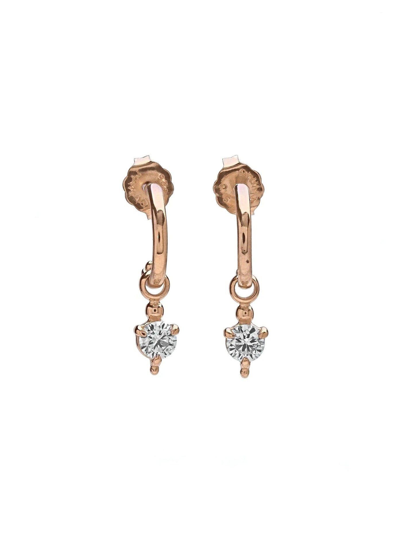 Kamile Open Hoop Earrings - 18K Rose Gold PlatedBackUpItemsBirthstone EarringsLunai Jewelry