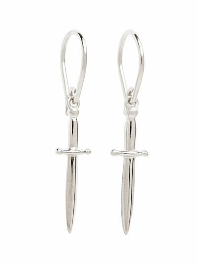 Katerina Dangle Sword Earrings - St Silver ShinyPairankorBackUpItemsLunai Jewelry