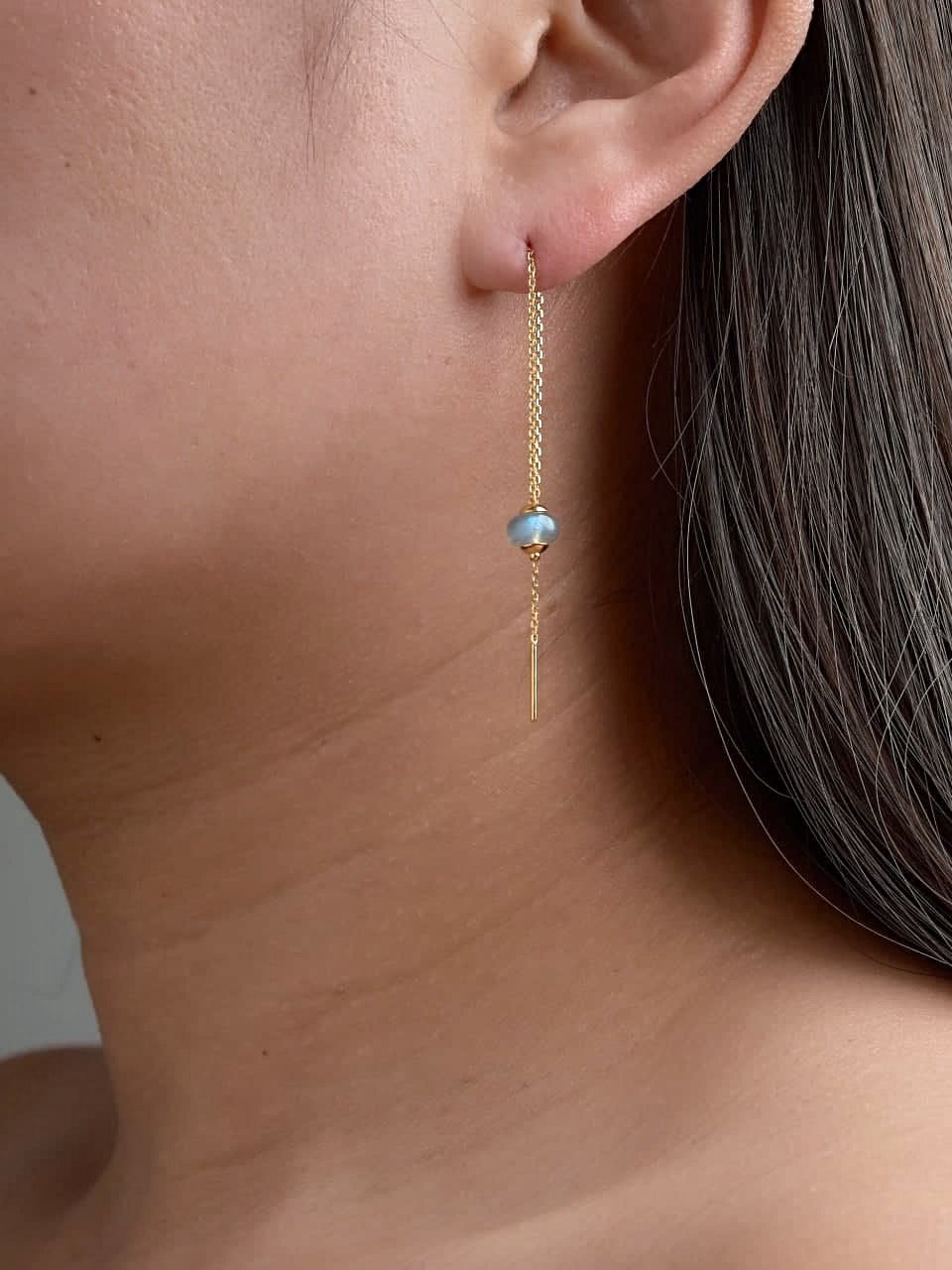 Kendal Threader Earrings - 925 Sterling SilverSmoky TopazAnniversary GiftBackUpItemsLunai Jewelry