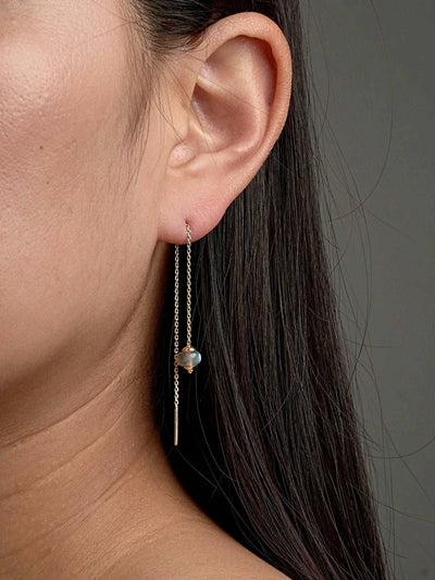 Kendal Threader Earrings - 925 Sterling SilverSmoky TopazAnniversary GiftBackUpItemsLunai Jewelry