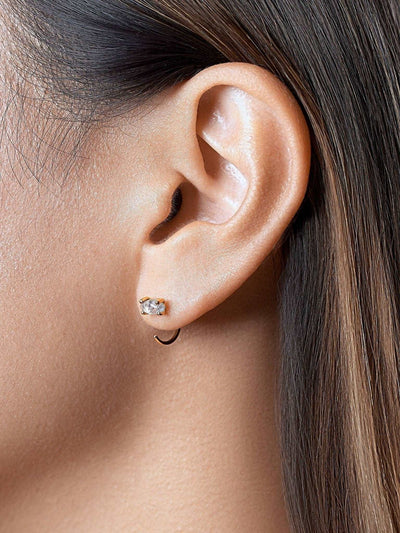 Krishna Hoop Earrings - 18K Rose Gold PlatedBackUpItemsBirthstone EarringsLunai Jewelry