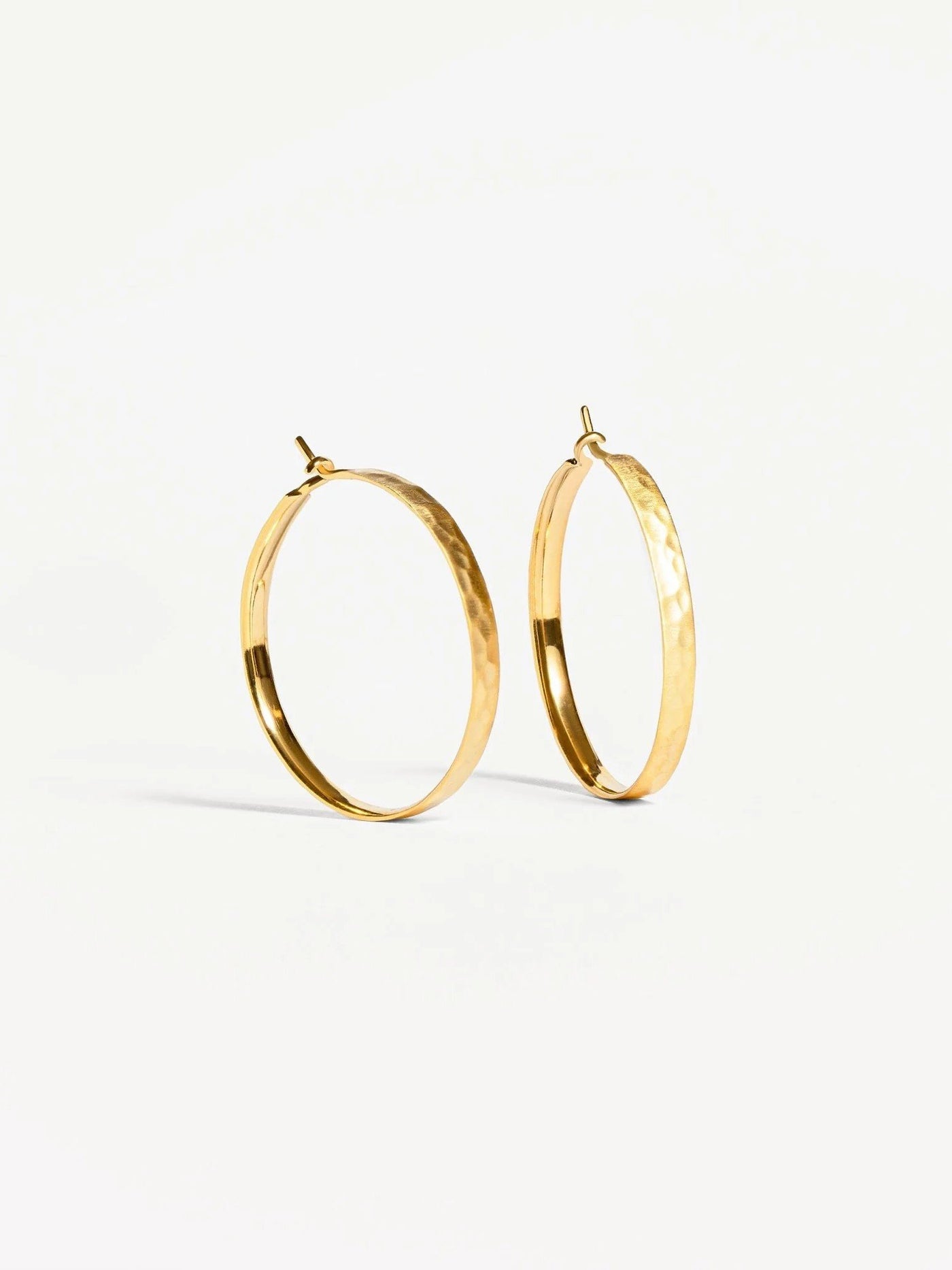 Kristine Hammered Ear Hugging Hoops - 24K Gold Plated MatteankorBackUpItemsLunai Jewelry