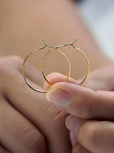 Kristine Hoop Earrings - 18K Rose Gold Plated MatteankorBackUpItemsLunai Jewelry