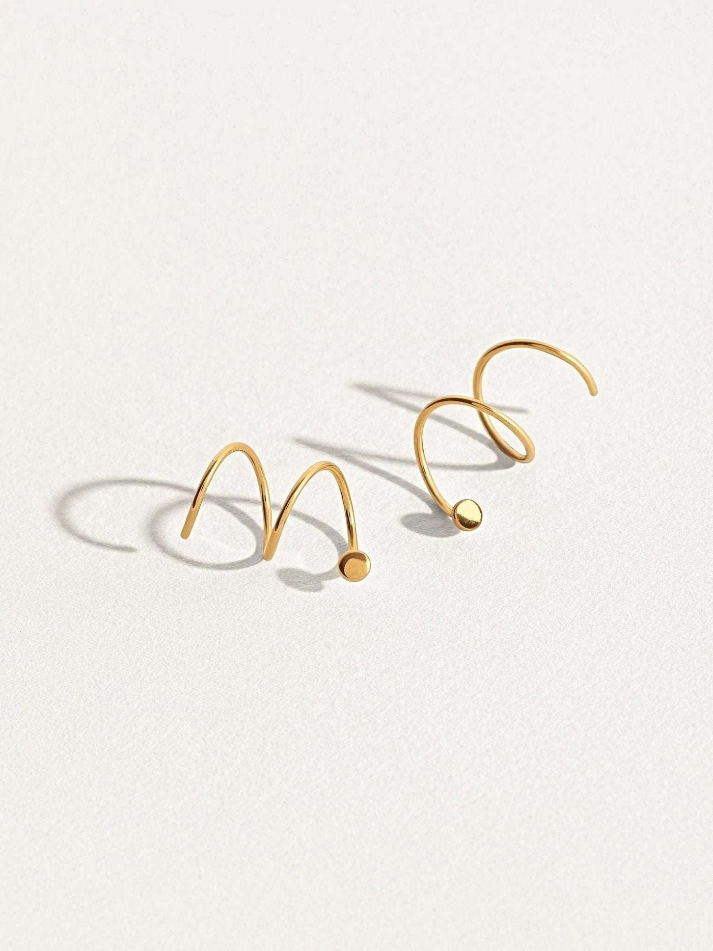 Lacey Spiral Earrings - Pair24K Gold PlatedBackUpItemsEarringsLunai Jewelry