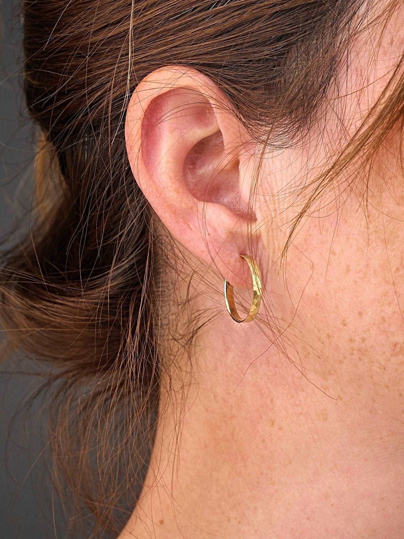 Lara Hoop Earrings - 925 Sterling Silver MatteankorBackUpItemsLunai Jewelry