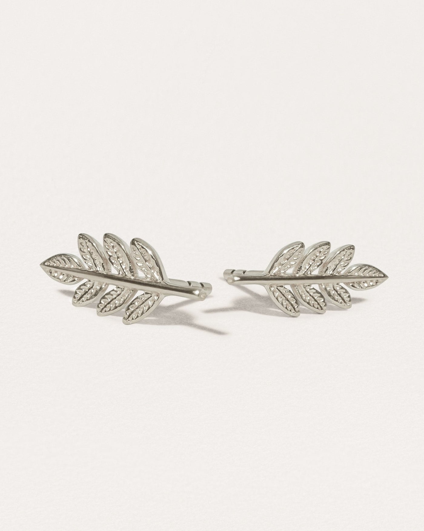 Leaf Stud Earrings - 925 Sterling silveraesthetic jewelryBackUpItemsLunai Jewelry