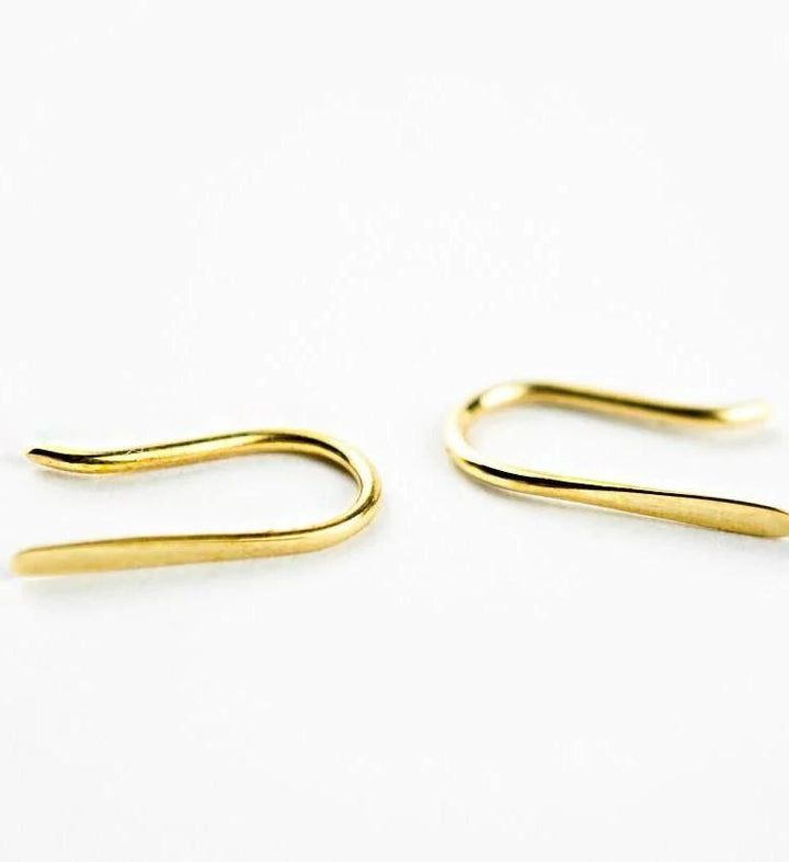 Lean Ear Climbers Line Earrings - 24K Gold PlatedBackUpItemsBobby Pin EarringLunai Jewelry