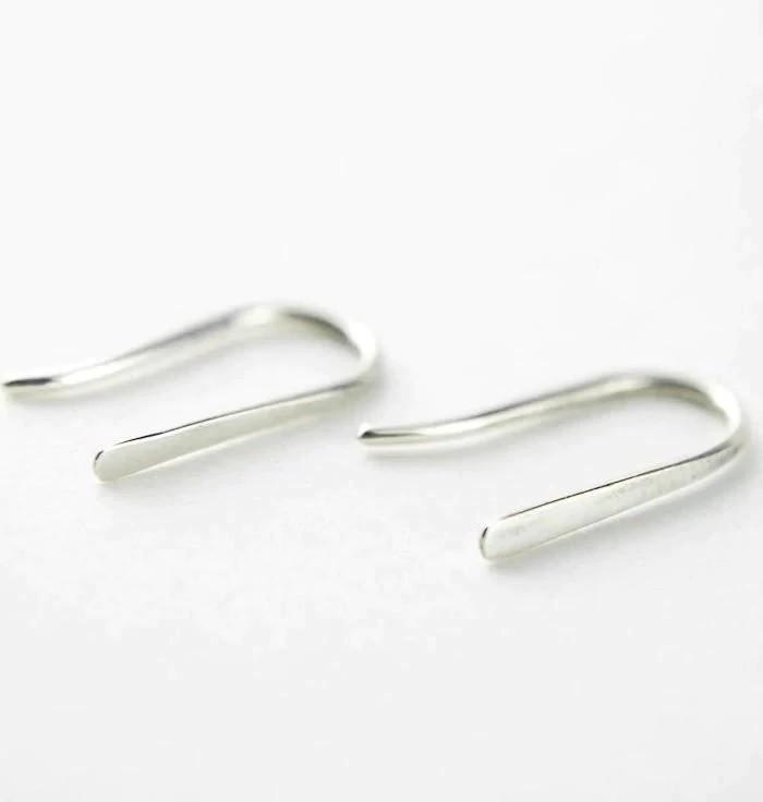 Lean Ear Climbers Line Earrings - 925 Sterling SilverBackUpItemsBobby Pin EarringLunai Jewelry