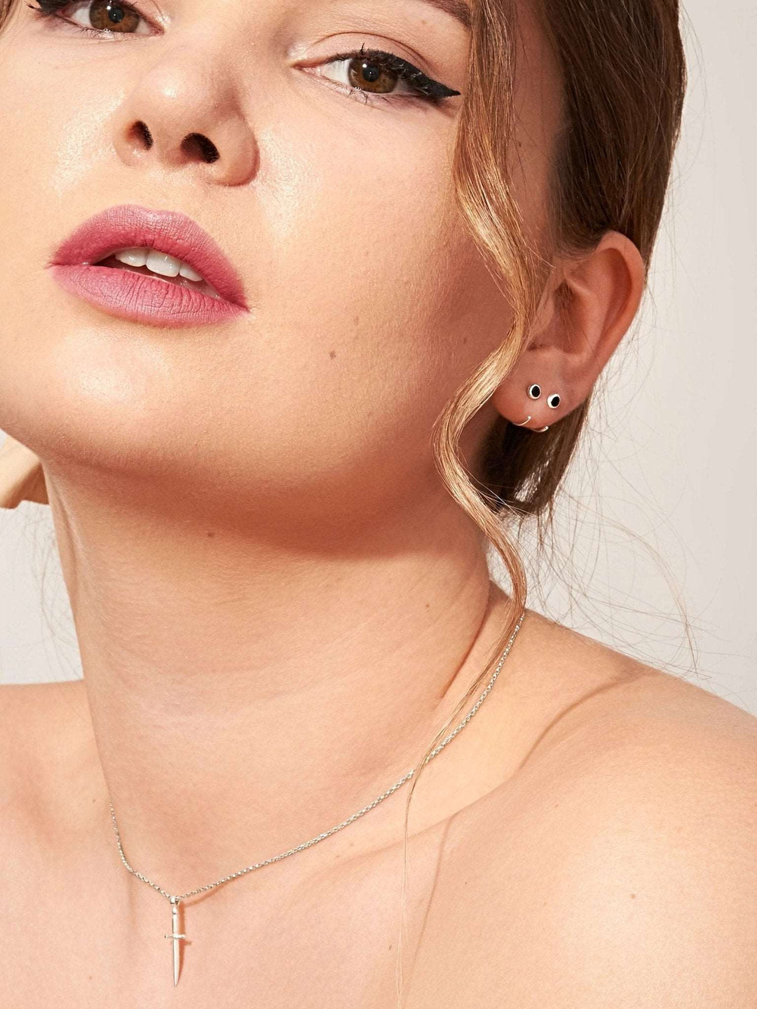 Lee Hoop Earrings - 925 Silver MatteBackUpItemsBirthstone EarringsLunai Jewelry