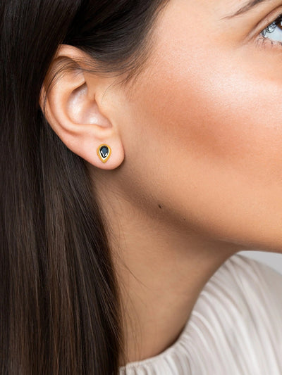 Lita Gemstone Earrings - Black Zirconamethist earringsBirthstone EarringsLunai Jewelry