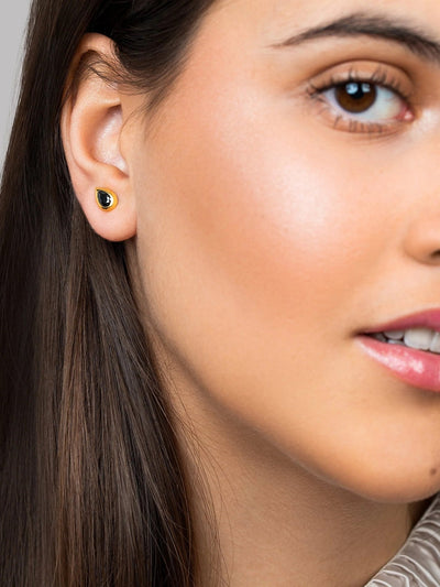 Lita Gemstone Earrings - Black Zirconamethist earringsBirthstone EarringsLunai Jewelry