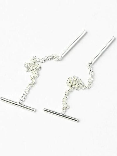Lodas Small Bar Threader Earrings - 925 Sterling SilverBackUpItemsBridal JewelryLunai Jewelry