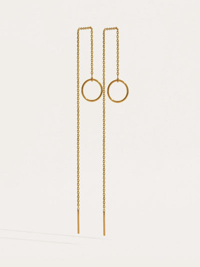 Long Threader Earrings - 24K Gold PlatedankorBackUpItemsLunai Jewelry