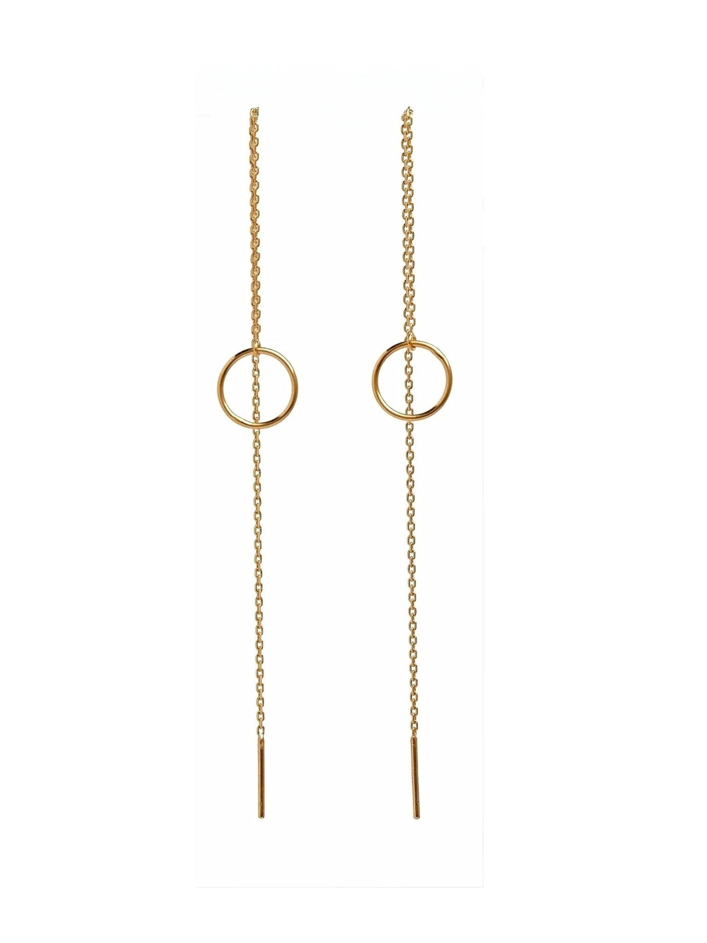 Loretta Threader Earrings - 24K Gold PlatedankorBackUpItemsLunai Jewelry