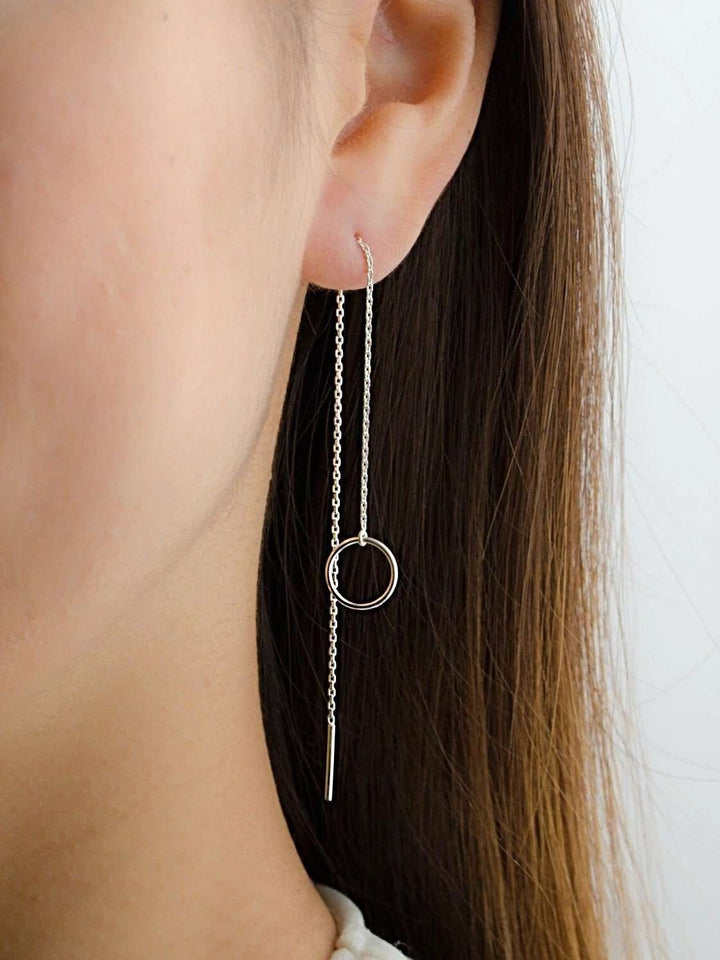 Loretta Threader Earrings - 18K Rose Gold PlatedankorBackUpItemsLunai Jewelry