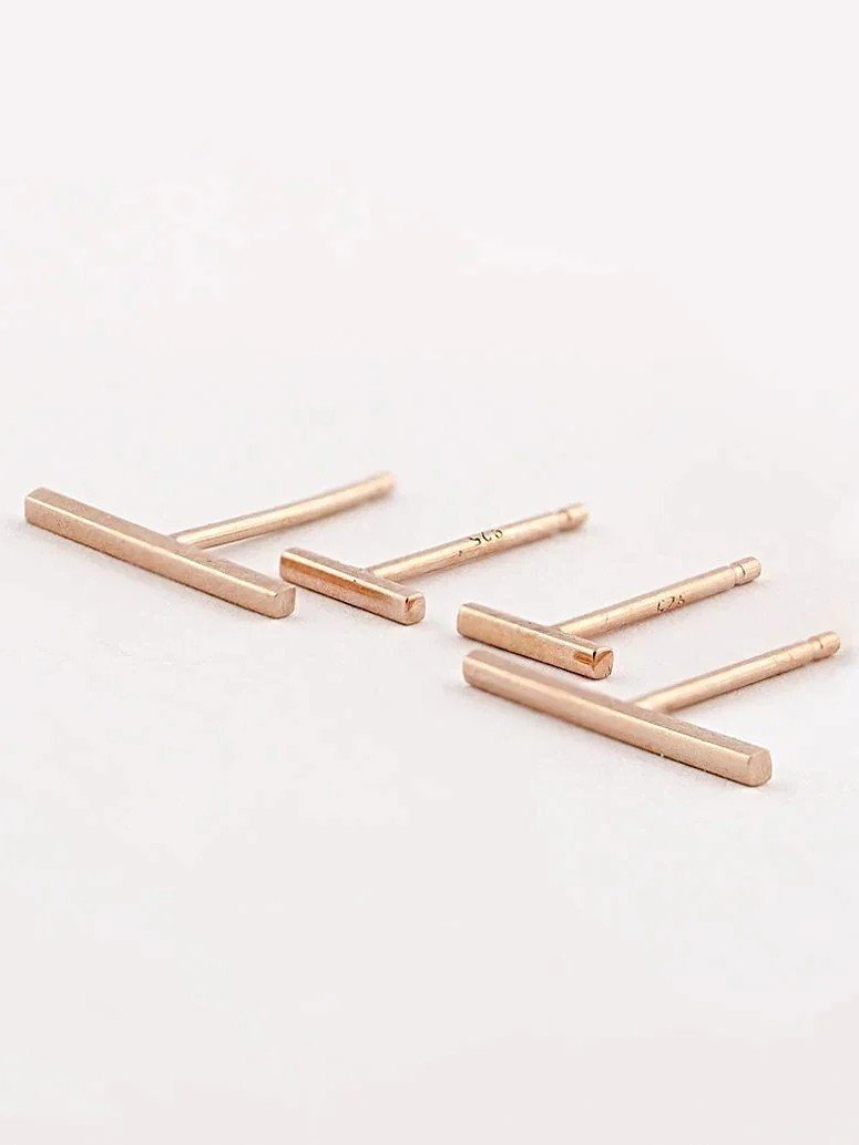 Lucila Stud Earrings - 925 Sterling SilverBackUpItemsBar JewelryLunai Jewelry