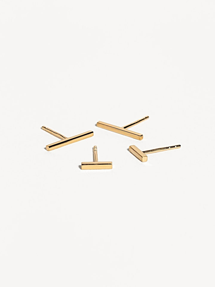 Lucila Stud Earrings - 24K Gold PlatedBackUpItemsBar JewelryLunai Jewelry