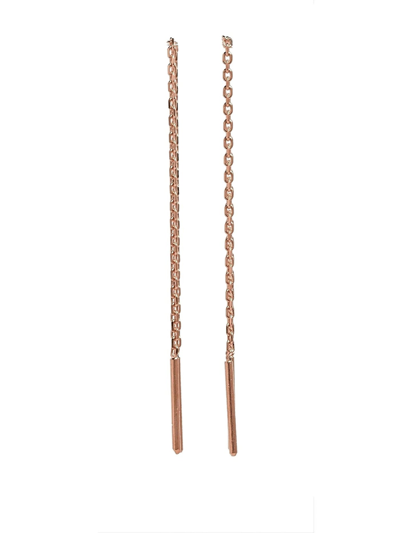 Marjin Threader Earrings - 18K Rose Gold PlatedAesthetic JewelryBackUpItemsLunai Jewelry