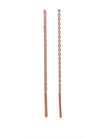Marjin Threader Earrings - 18K Rose Gold PlatedAesthetic JewelryBackUpItemsLunai Jewelry
