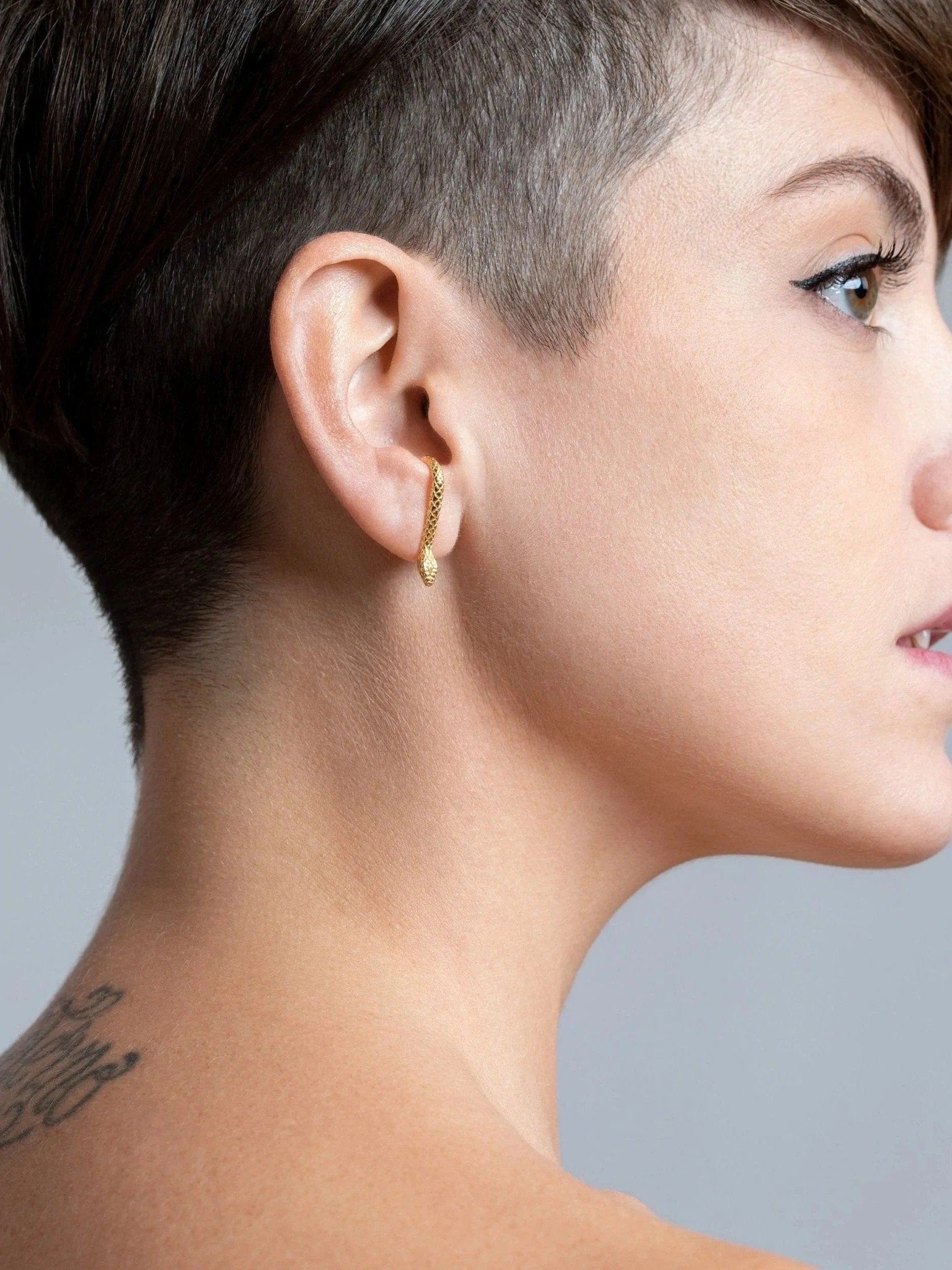 Medusa Snake Suspender Earrings - 24K Gold PlatedSingleAnimal earringsEar ClimberLunai Jewelry