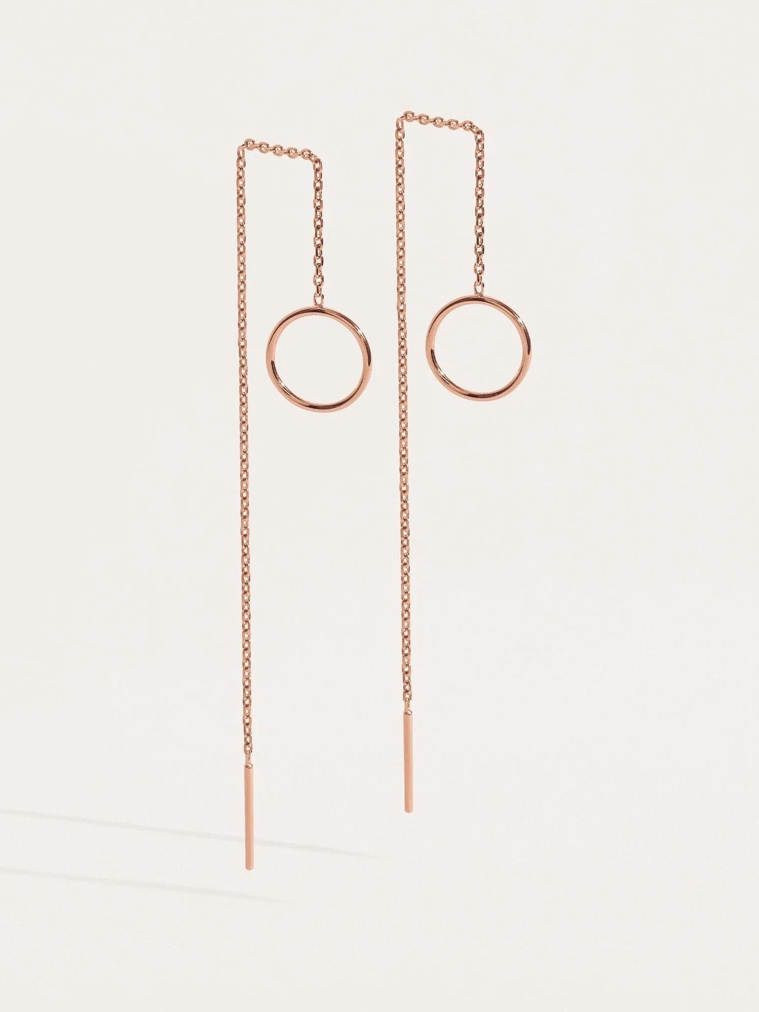 Melania Circle Ear Thread - 24K Gold PlatedBackUpItemsBest Friend GiftLunai Jewelry