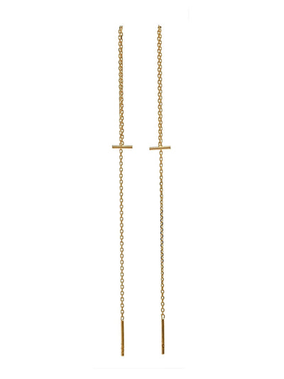 Mila Threader Earrings - 24K Gold PlatedankorBackUpItemsLunai Jewelry