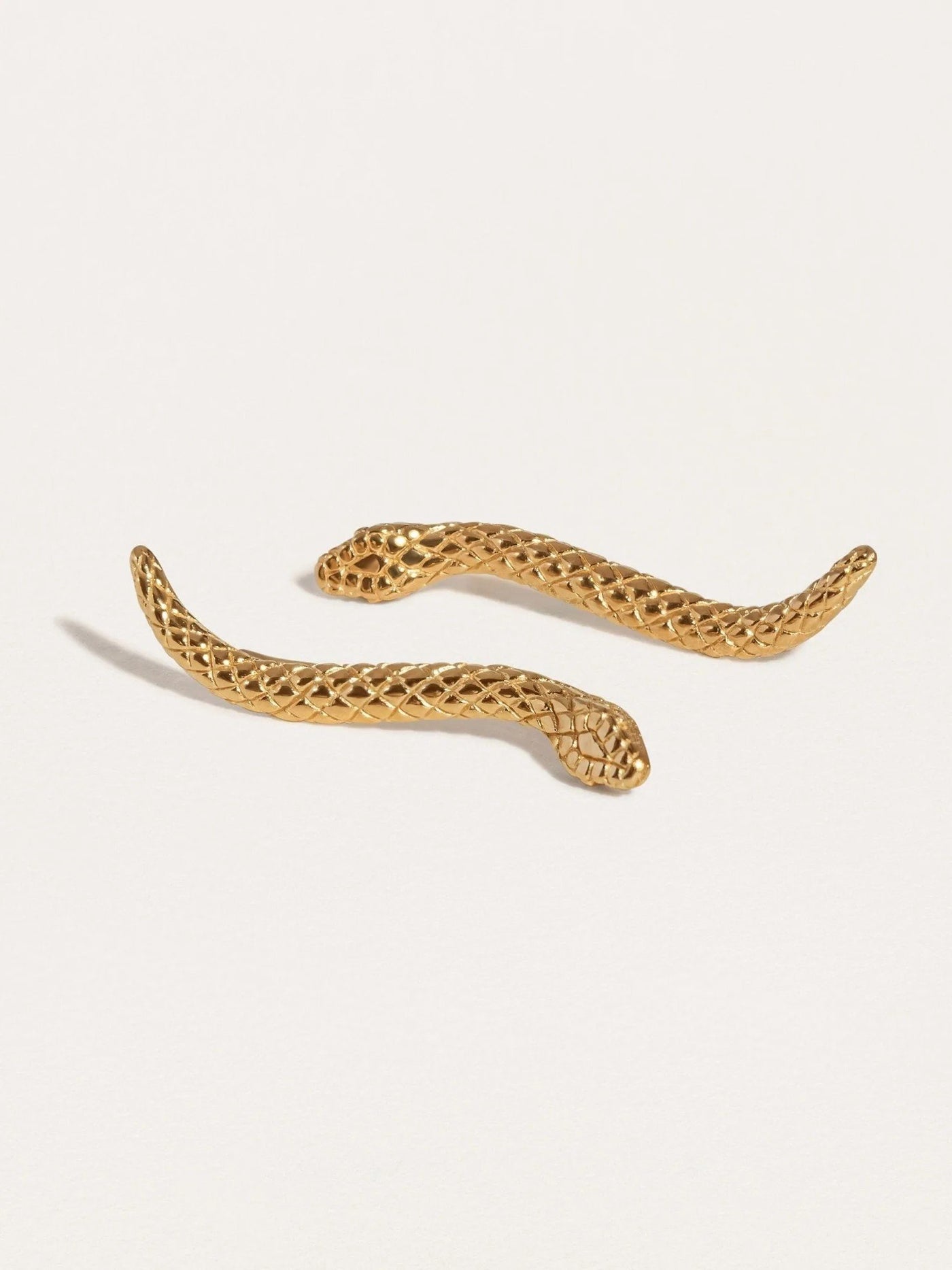 Mirza Snake Ear Climber in Sterling Silver - 24K Gold PlatedPairAntitarnish JewelryArtisan JewelryLunai Jewelry