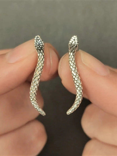 Mirza Snake Ear Climber in Sterling Silver - 925 Sterling SilverLeftAntitarnish JewelryArtisan JewelryLunai Jewelry