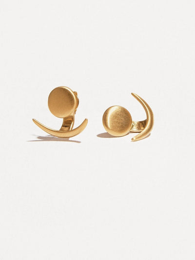 Mona Moon Phase Earrings - 24K Gold matteButterfly Earringscelestial earringsLunai Jewelry