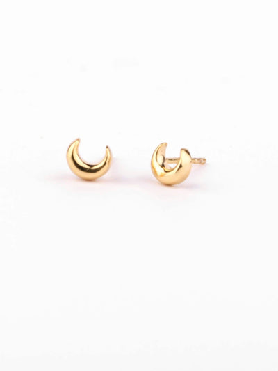 Moopha Stud Earrings - 24K Gold PlatedPairBackUpItemsCrescent MoonLunai Jewelry