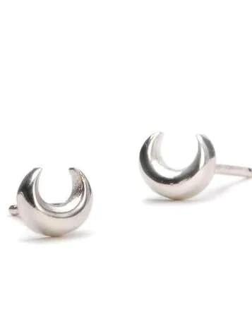 Moopha Stud Earrings - 925 Sterling SilverPairBackUpItemsCrescent MoonLunai Jewelry