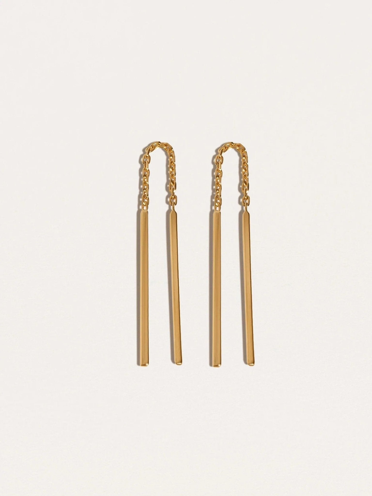 Needle Thread Earrings - 24K Gold Plated24K Gold Plated925 silver jewelryLunai Jewelry