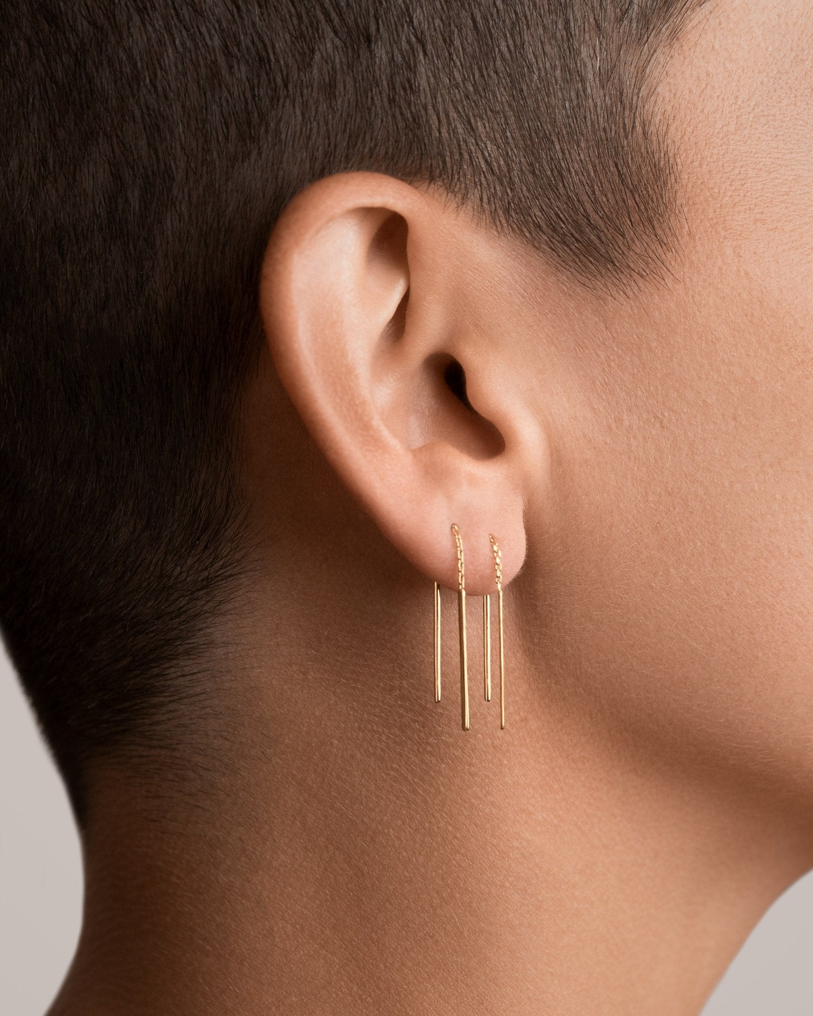 Needle Thread Earrings - 925 Sterling Silver24K Gold Plated925 silver jewelryLunai Jewelry