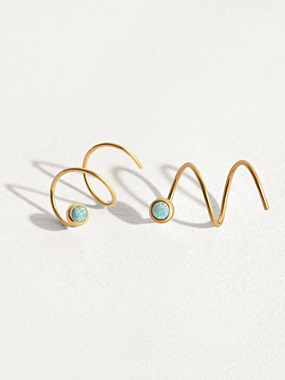 Nike Spiral Earrings - 24K Gold PlatedPairBackUpItemsCartilage EarringsLunai Jewelry