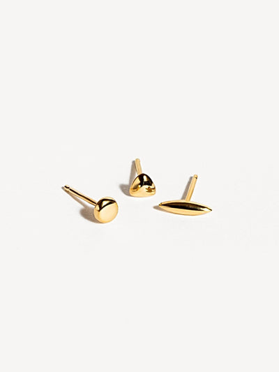Nile Stud Earrings - 24K Gold PlatedBackUpItemsButterfly EarringsLunai Jewelry