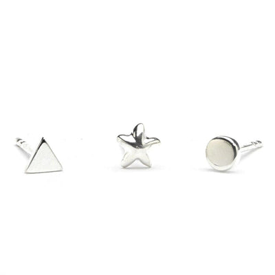 Peg Geometric Earring Set - 925 Sterling SilverBackUpItemsCartilage EarringsLunai Jewelry