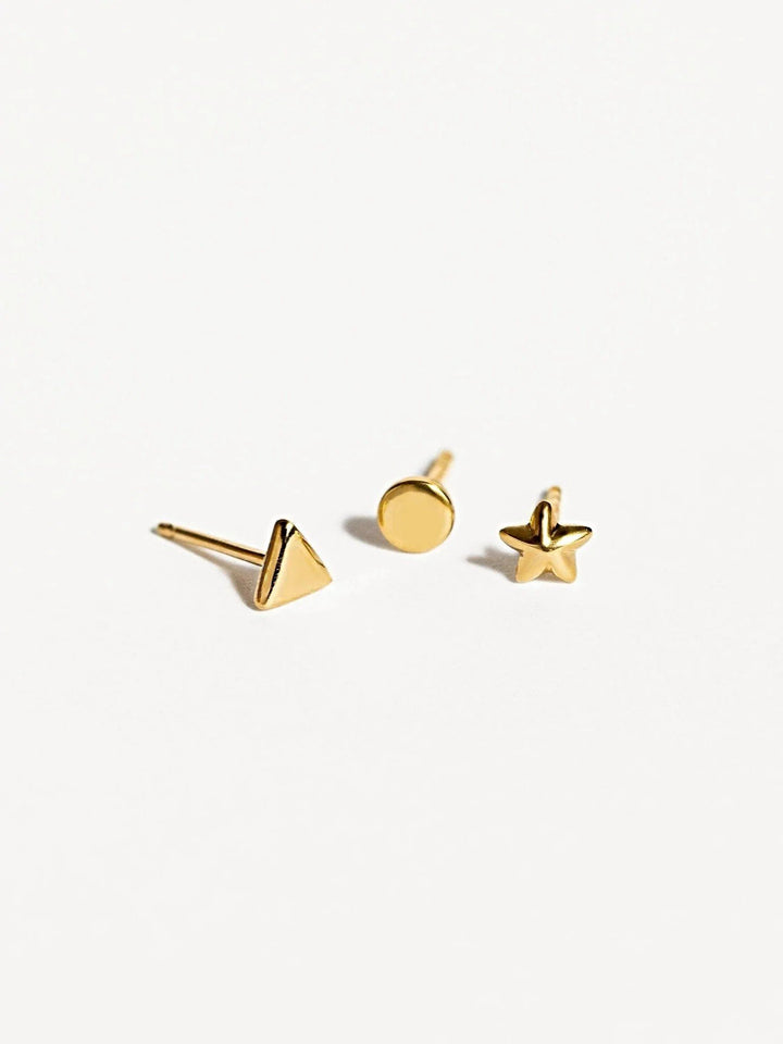 Peg Geometric Earring Set - 24K Gold PlatedBackUpItemsCartilage EarringsLunai Jewelry