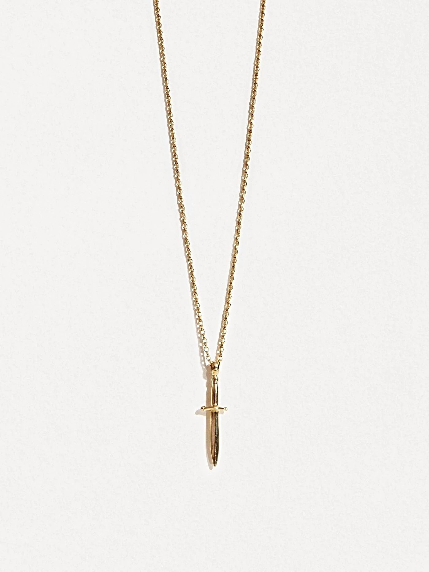 Polyana Dagger Necklace - 15.7St Silver ShinyankorBackUpItemsLunai Jewelry