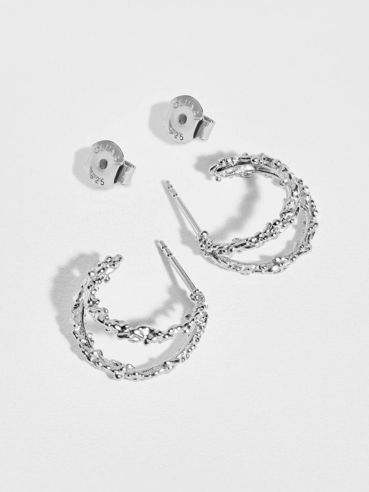 Priana Double Hoop Stud Earrings - 925 Steling SilverChunky hoop EarringsCircle EarringsLunai Jewelry