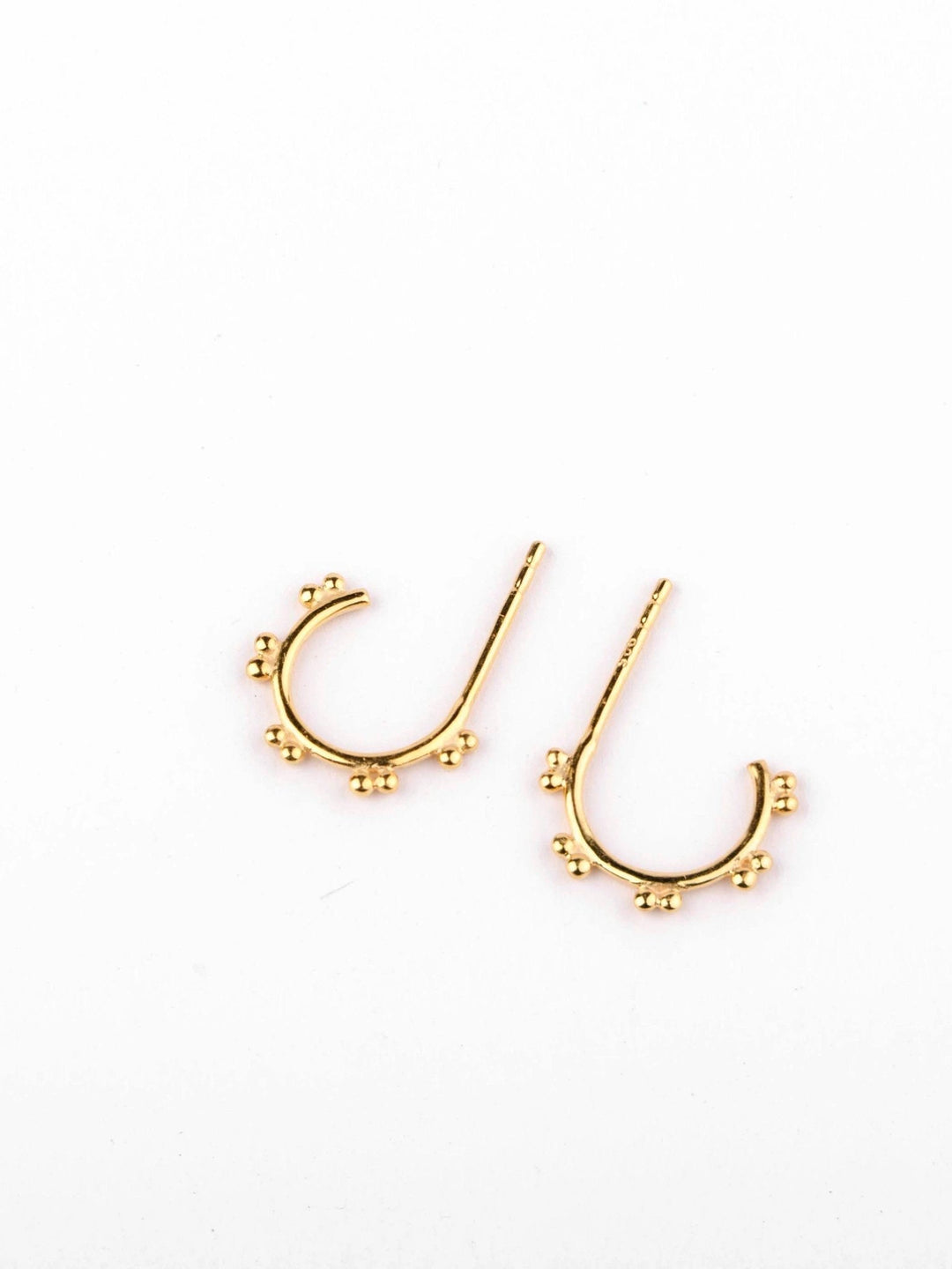 Riley Bohemian Hoop Stud Earrings - 18K Rose Gold PlatedBackUpItemsBeaded HoopsLunai Jewelry
