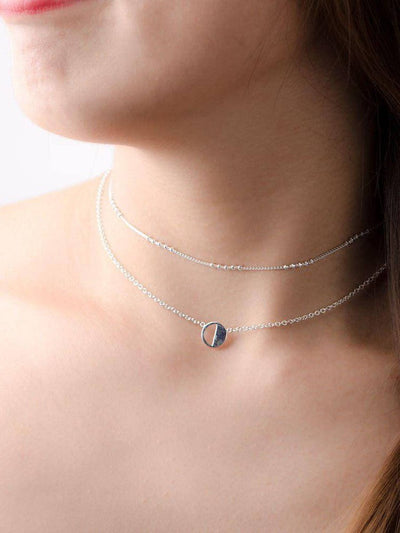 Saturn Chain Choker - 925 Sterling SilverAnniversary GiftBackUpItemsLunai Jewelry